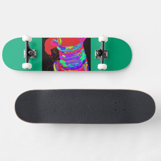 Reddish-Orange Fox Warrior Princess Skateboard (Horz)