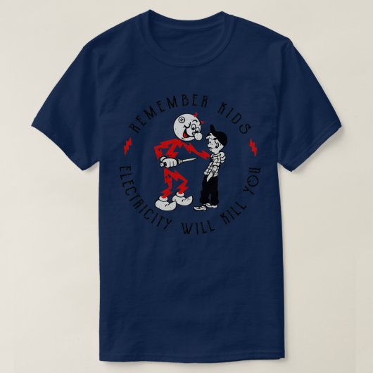 Reddy Kilowatt herinnert zich dat kinder elektrici T-shirt (Design voorkant)