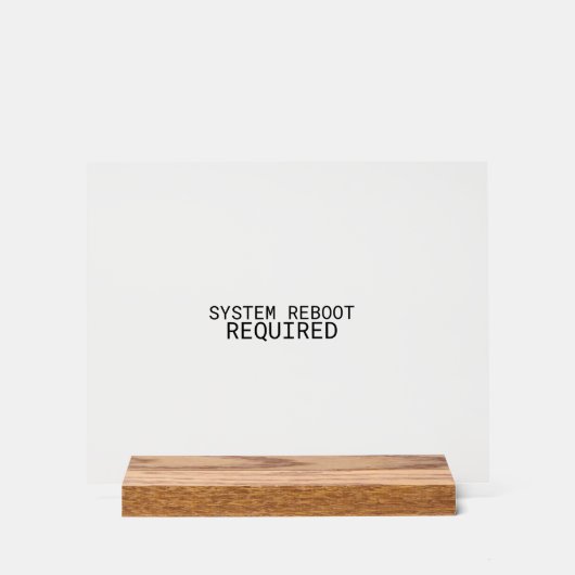 Redémarrage du système requis Minimaliste  (Recto)