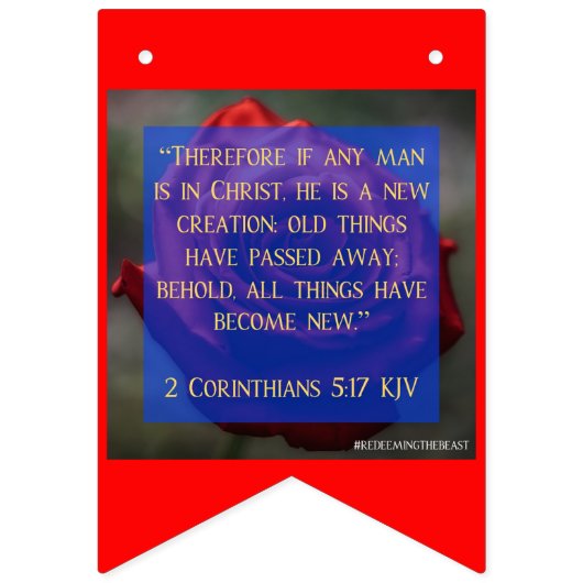 Rédempter la bannière de Bunting de l'Écriture de  (Premier drapeau)