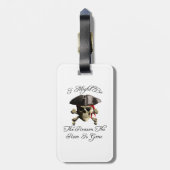 Reden dat het tandvlees een piraatschedel is bagagelabel (Achterkant verticaal)