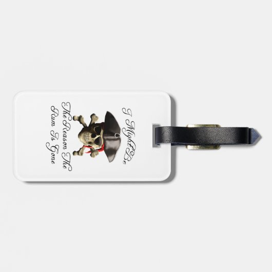 Reden dat het tandvlees een piraatschedel is bagagelabel (Achterkant horizontaal)