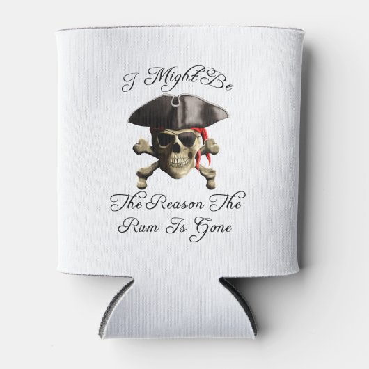 Reden dat het tandvlees een piraatschedel is blikjeskoeler (Voorkant)