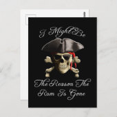 Reden dat het tandvlees een piraatschedel is briefkaart (Voorkant / Achterkant)