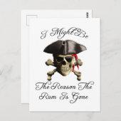 Reden dat het tandvlees een piraatschedel is briefkaart (Voorkant / Achterkant)