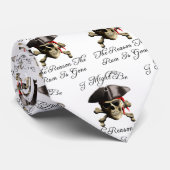 Reden dat het tandvlees een piraatschedel is stropdas (Opgerold)