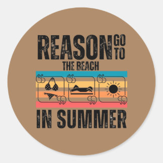 Reden gaan naar het strand in de zomer Sticker
