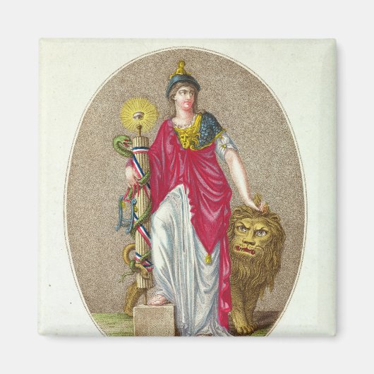 Reden, gegraveerd door Carre, 1793 Magneet (Voorkant)