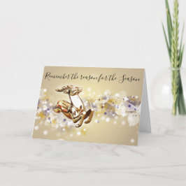 Reden voor de Seizoen Christelijke kerstkaart Feestdagen Kaart