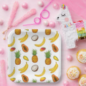Reden voor tropisch fruit papieren bordje (Feest)