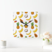 Reden voor tropisch fruit vierkante klok (Huis)