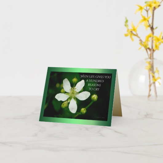 Redenen om te glimlachen kaart (Gele Bloem)