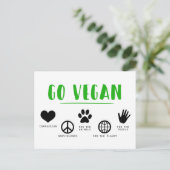 Redenen om Vegan te gaan Briefkaart (Staand voorkant)