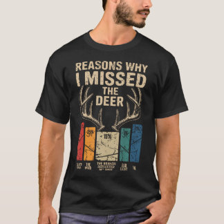 Redenen waarom ik de herten miste Grappig T-shirt