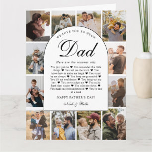 Redenen waarom we van je houden papa fotocollage V Kaart