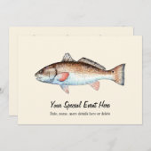 Redfish Event Invitations Kaart (Voorkant / Achterkant)