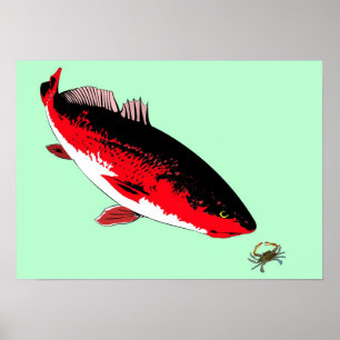 Redfish vs. Crab Print