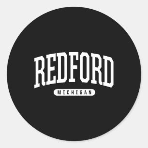 Redford Michigan Vakantie Hogeschool Stijl Sporten Ronde Sticker