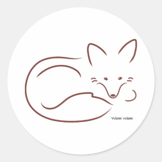RedFox - Gepersonaliseerd Ronde Sticker