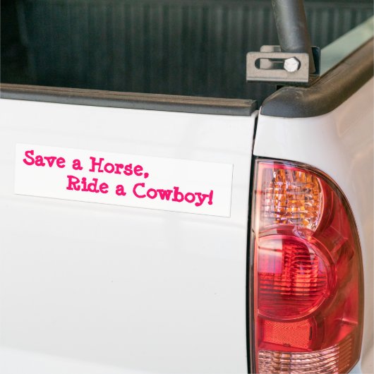 Redhals Bumperstickers Red een paard dat een cowbo (Op Truck)