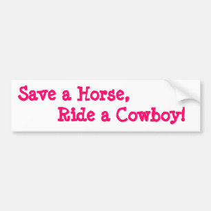 Redhals Bumperstickers Red een paard dat een cowbo