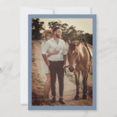 Redhals Wedding Cowboy Boots String Periwinkle Kaart (Achterkant)