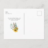 Redhals Wedding Rustic Sunflower Save the Date Aankondigingskaart (Achterkant)