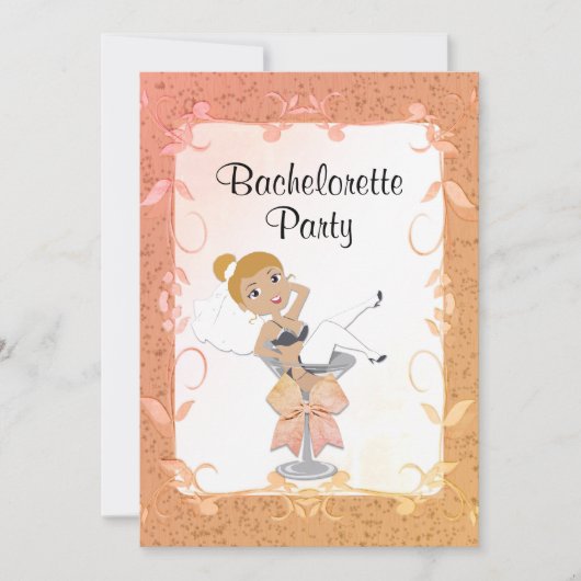 RedHead Bachelorette Party Invitation (Devant)