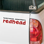 Redhead Best Friend Bumpersticker (Op Truck)