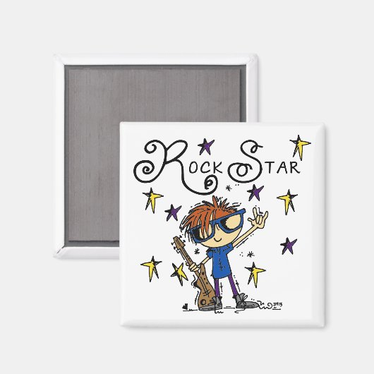 Redhead Boy Rock Star Magneet (Voorkant / Achterkant)