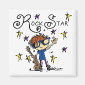 Redhead Boy Rock Star Magneet (Voorkant)
