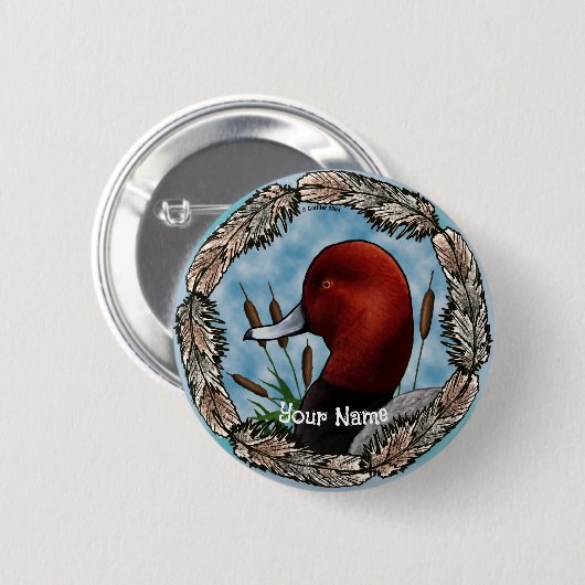RedHead Duck pin-knop Ronde Button 5,7 Cm (Voorkant /achterkant)