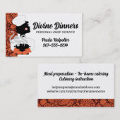 Redhead fille chef à la vapeur cuisine pot cartes  (Devant / Derrière)