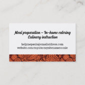 Redhead fille chef à la vapeur cuisine pot cartes  (Dos)