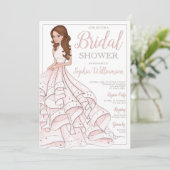 Redhead Glitter Glam Bride Vrijgezellenfeest Kaart (Staand voorkant)