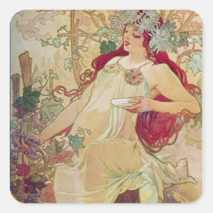 Redhead Goddess Vierkante Sticker