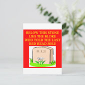 REDHEAD-grap Briefkaart (Staand voorkant)