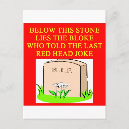 REDHEAD-grap Briefkaart (Voorkant)