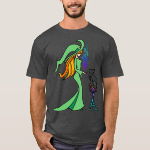 Redhead Green Witch Making Magic T-shirt