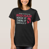 Redhead Hair Quote Funny Humor Gezegde T-shirt (Voorkant)