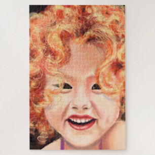 Redhead Little Girl Puzzle - Peinture originale