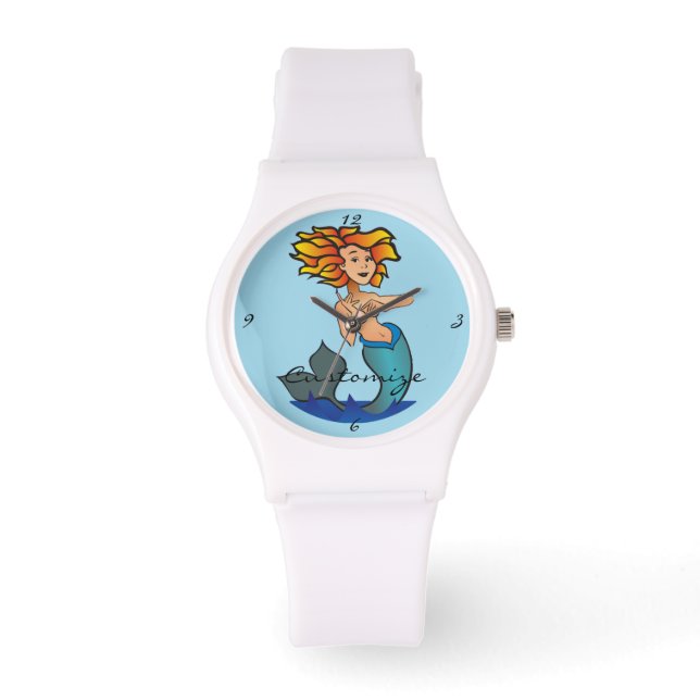 Redhead Mermaid Thunder_Cove Horloge (Voorkant)