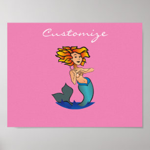 Redhead Mermaid Thunder_Cove Poster