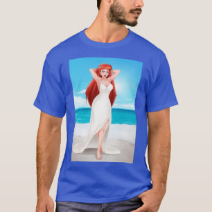 Redhead Mermaid Wedding PinUp T-shirt