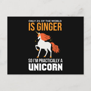Redhead Only 2% Of Mc1r Unicorn Briefkaart