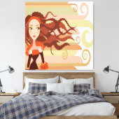 Redhead Rasta Girl Wrapped Canvas Afdruk (Insitu (Slaapkamer))