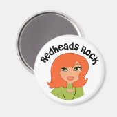 Redhead Rock Magnet Magneet (Voorkant / Achterkant)