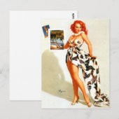 Redhead Traveler omhoog Briefkaart (Voorkant / Achterkant)