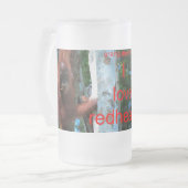 Redhead van de natuur: rode aap matglas bierpul (Voorkant links)