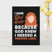 Redhead Warning Label Mc1r Red Hair Kaart (Gele Bloem)